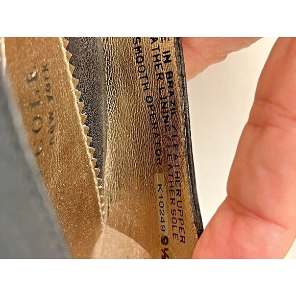 Kenneth Cole Smooth Operator Leather Shoes Heels Pumps 9.5 Matte Black Brazil - Picture 11 of 11